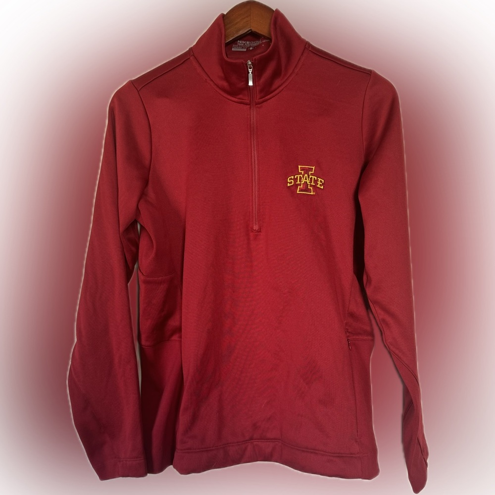 Nike Iowa State Cyclones Golf Tour Performance Women's 1/4 Zip Red Pullover, L